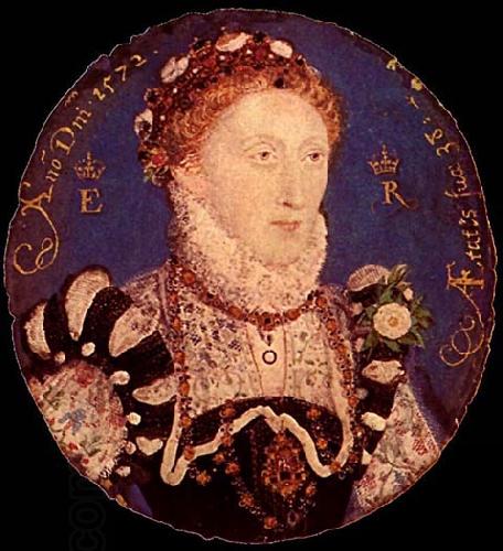 Nicholas Hilliard Portrait MIniature of Elizabeth I